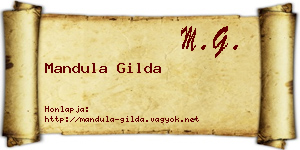 Mandula Gilda névjegykártya